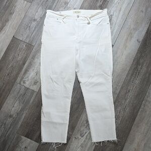 Madewell | The Perfect Vintage Crop, Raw Hem Size 32 Taper Fit Mom Jean